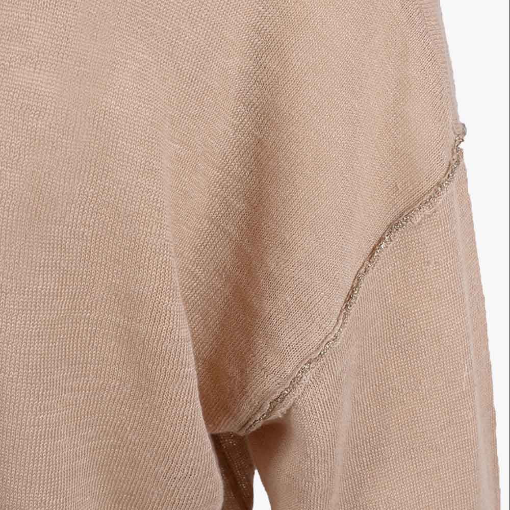 V-Cardigan Leinen (hellbraun, XXS) | hellbraun