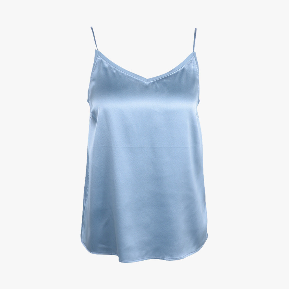 Top Seide Ditte (blau, XS) | blau
