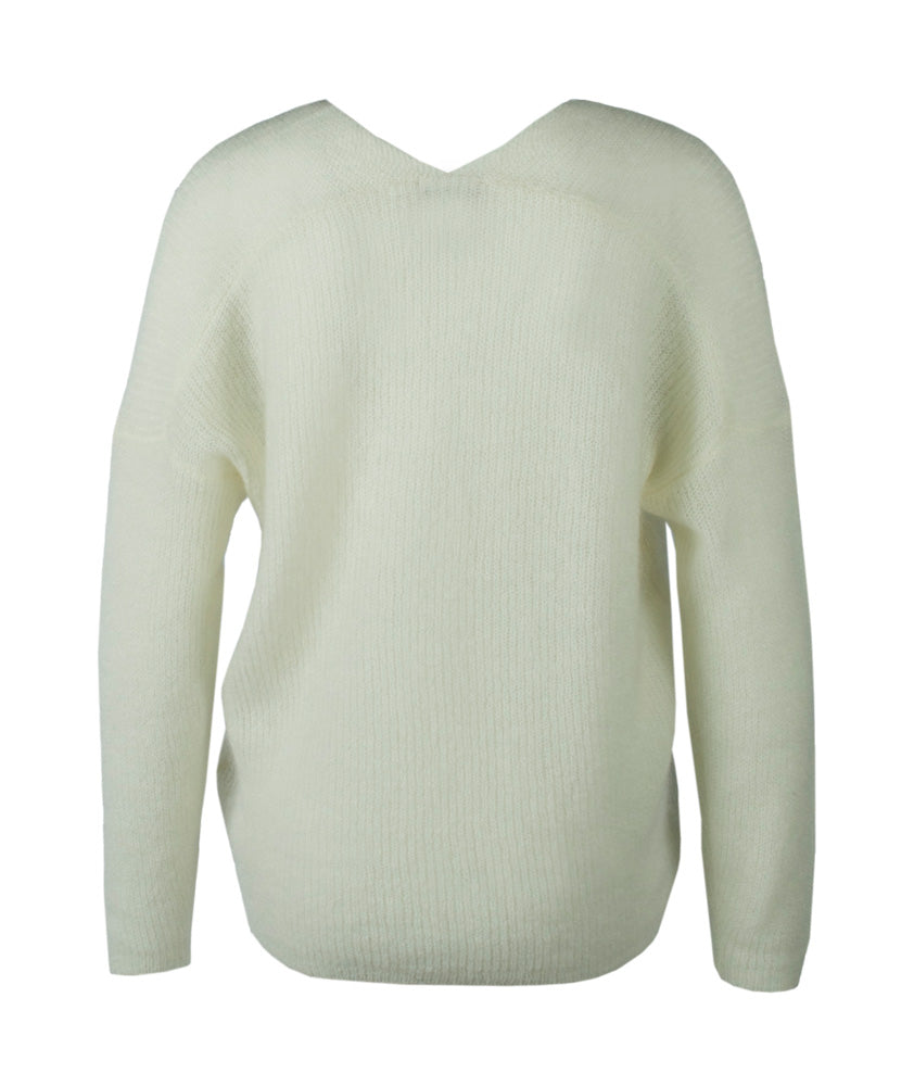 V-Pulli oversized | offwhite