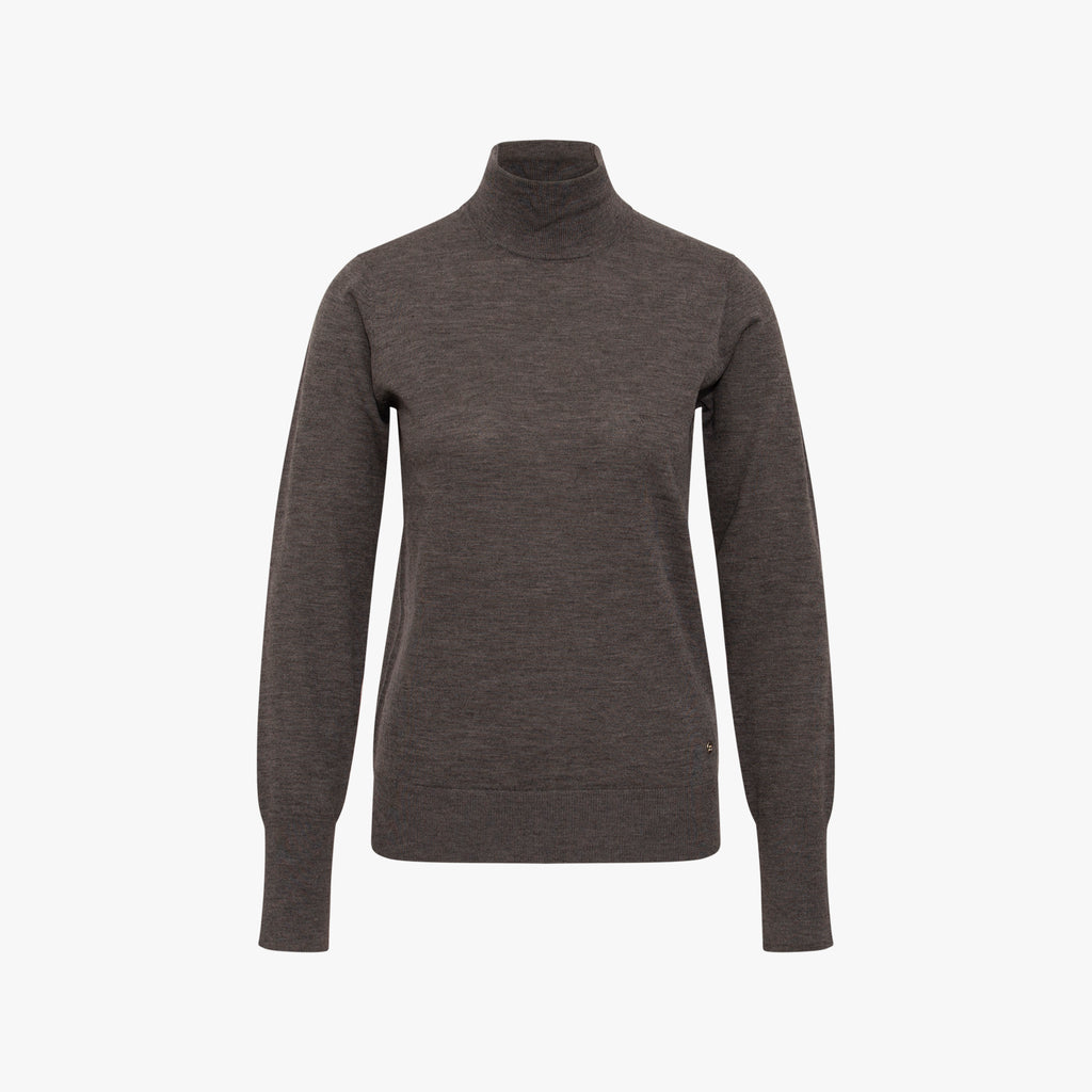 Rollkragen Pullover | graumelange