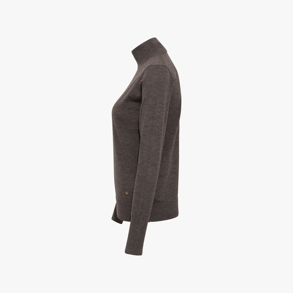 Rollkragen Pullover | graumelange