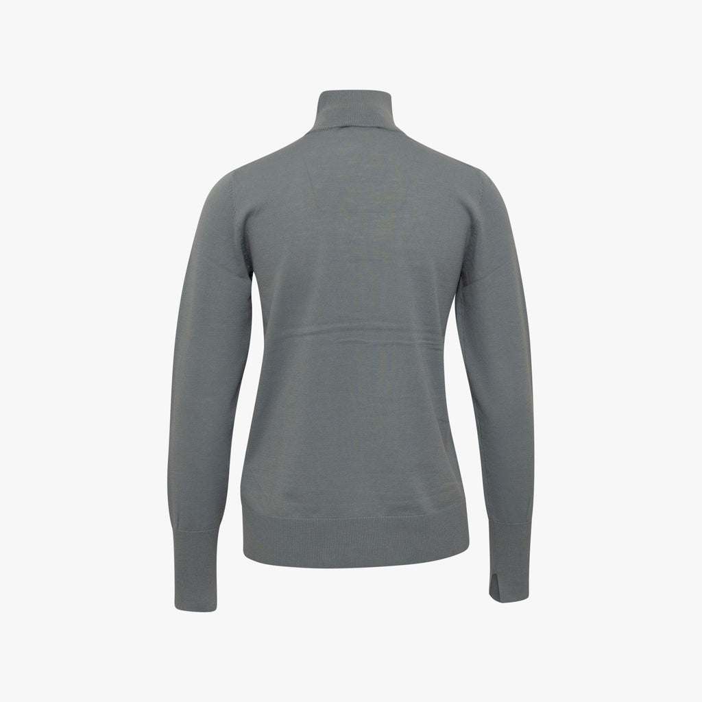 Rollkragen Pullover | graugrün