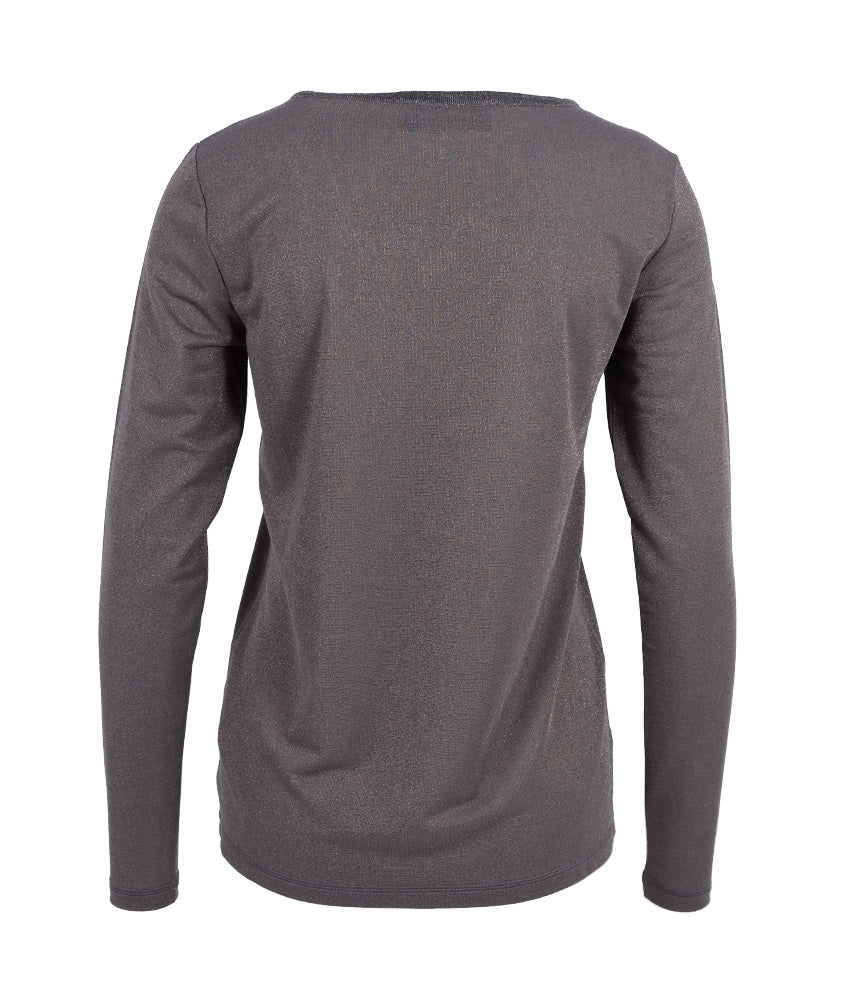 1/1 V-Shirt Lurex | oliv