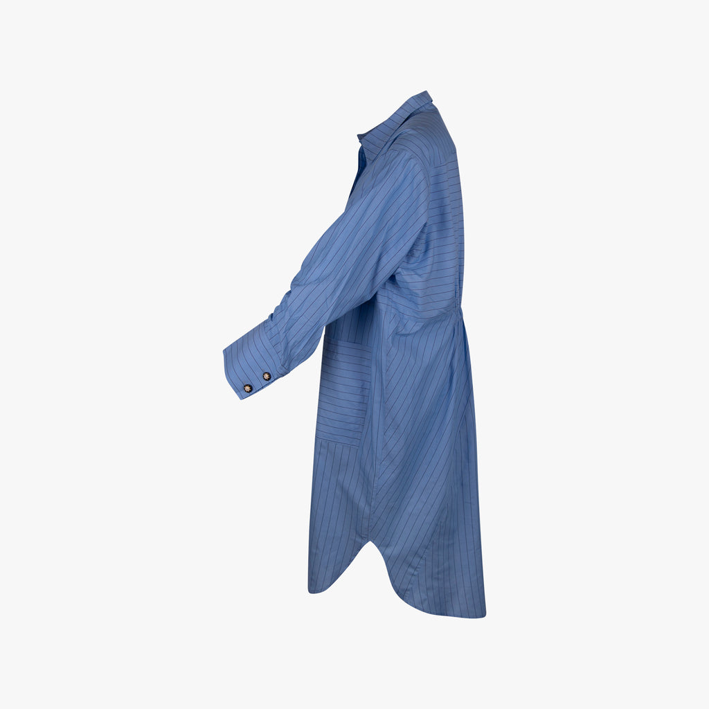 Munthe Kleid Streifen | blau