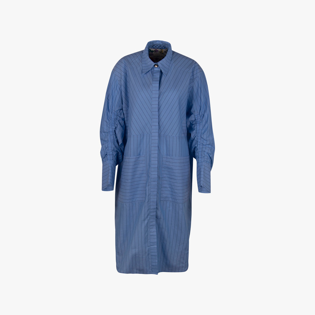 Munthe Kleid Streifen | blau