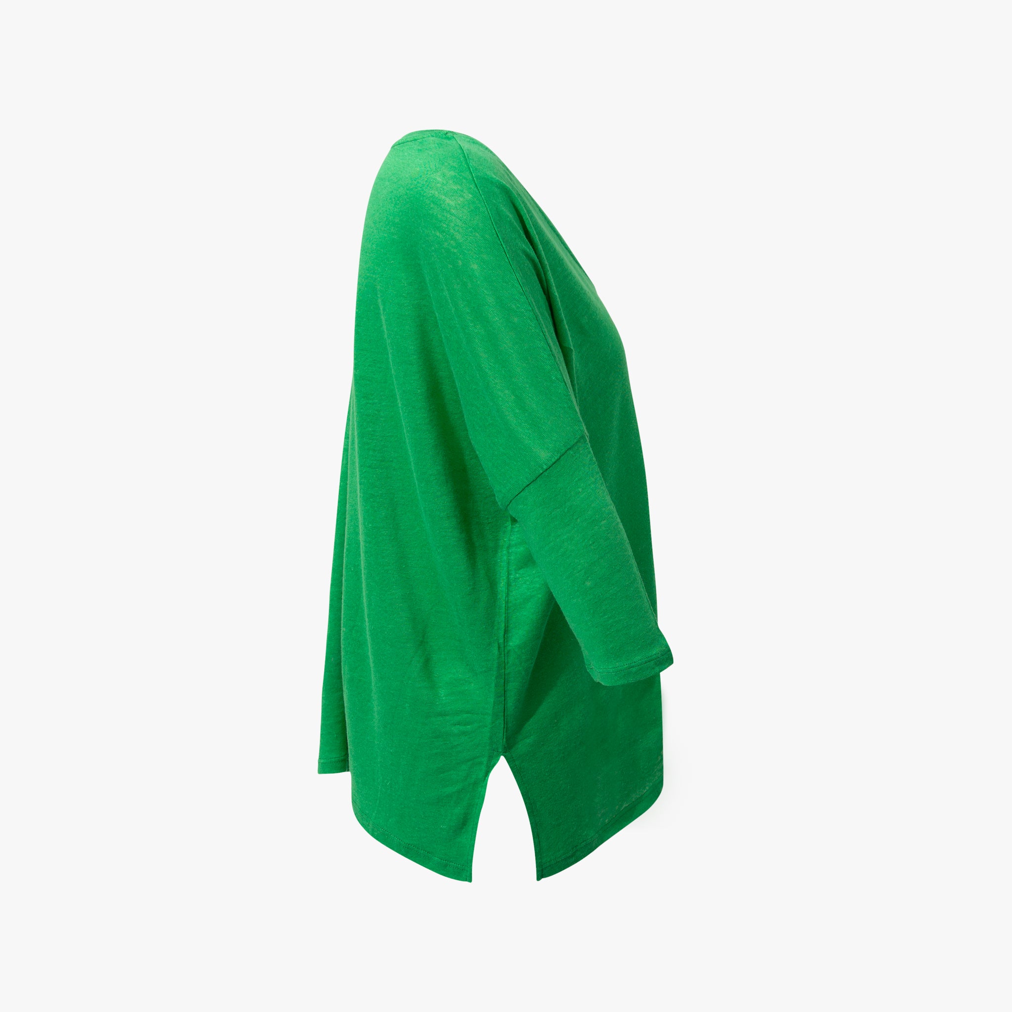 V-Leinenshirt 3/4 Arm | pinie
