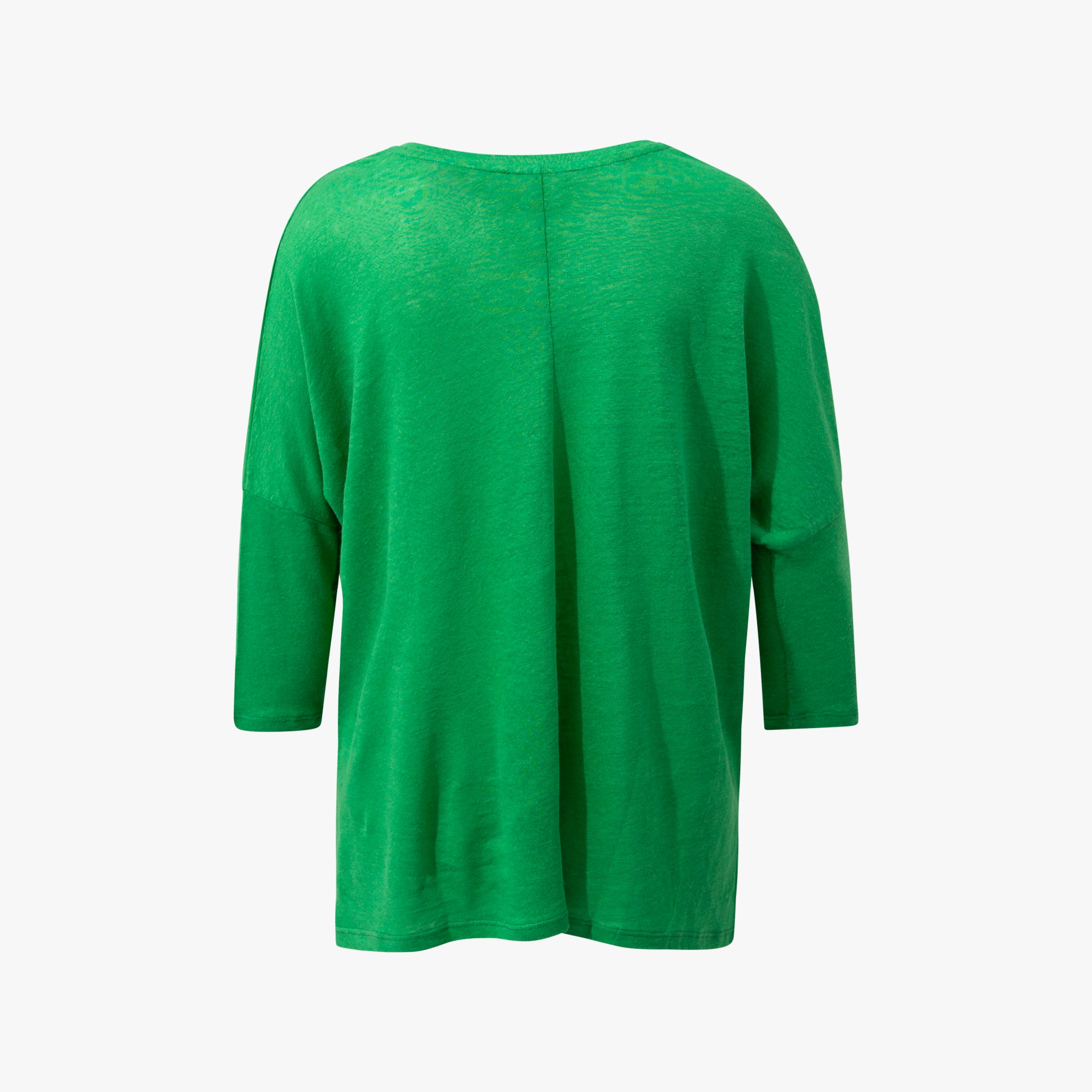V-Leinenshirt 3/4 Arm | pinie