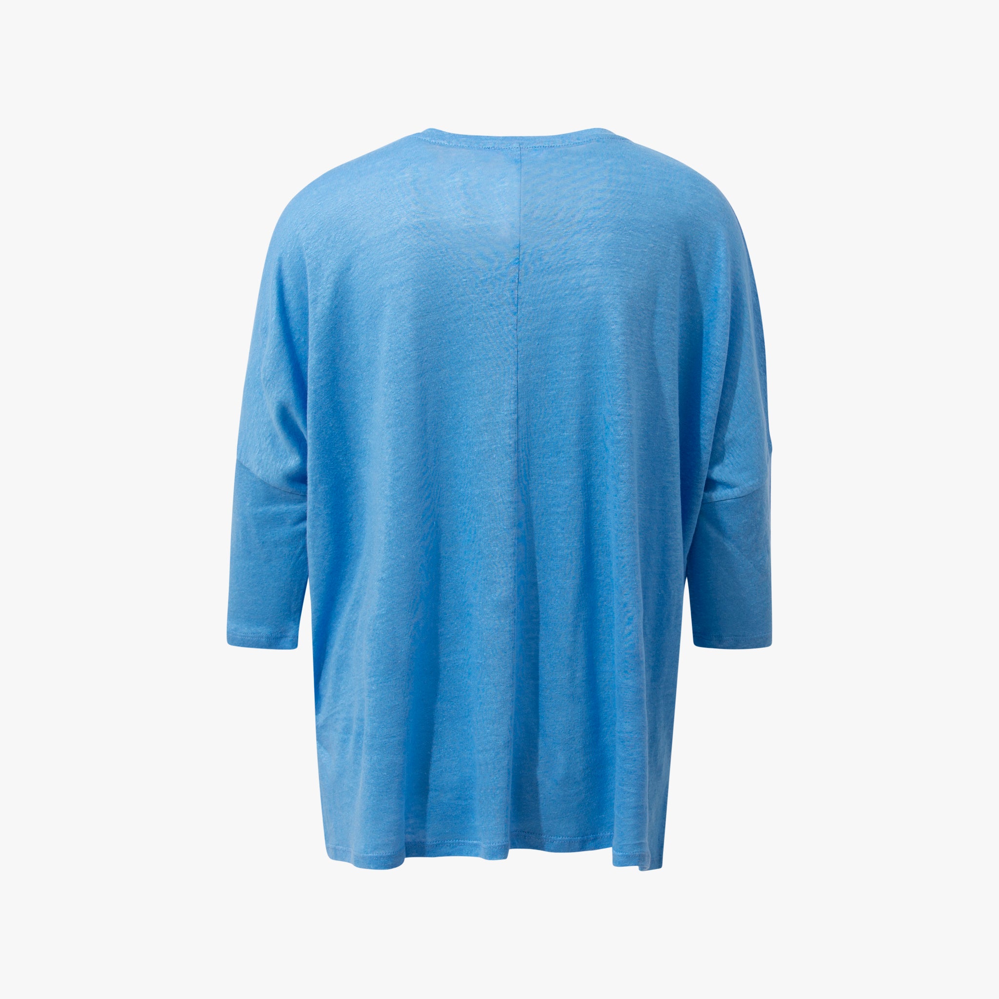 V-Leinenshirt 3/4 Arm | hellblau
