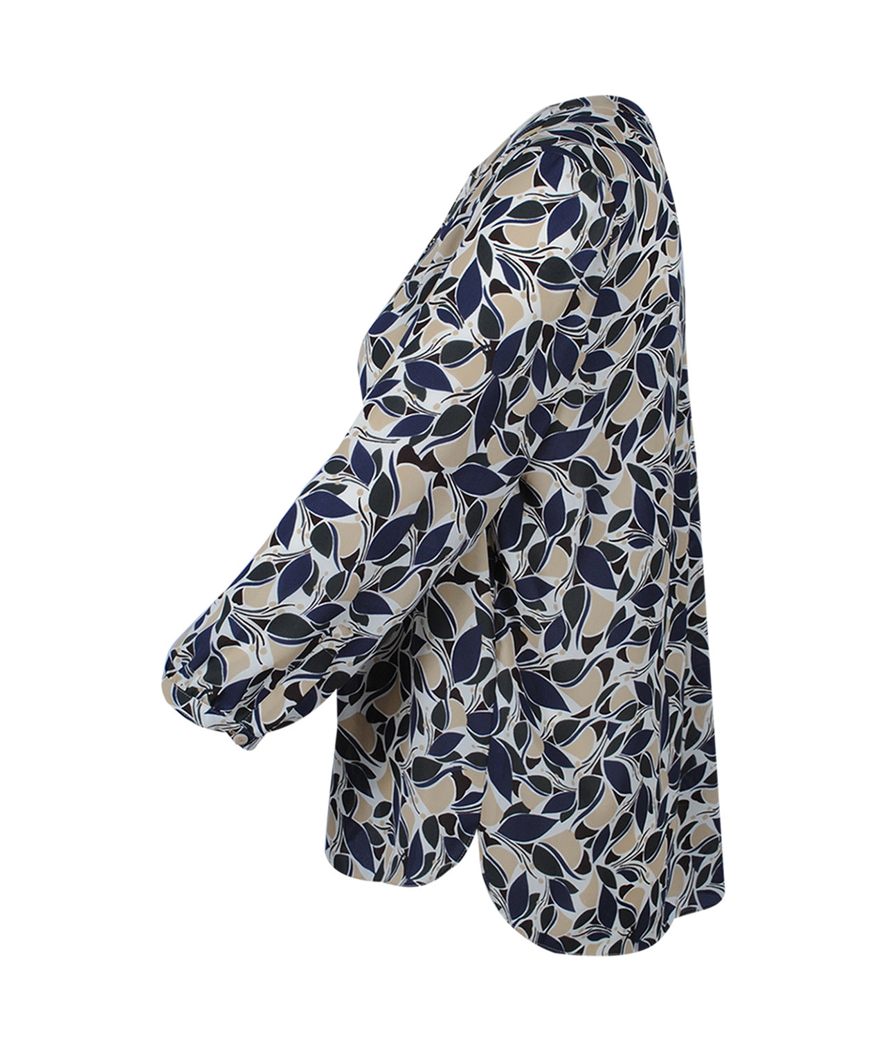 Schlupfbluse Print | beige
