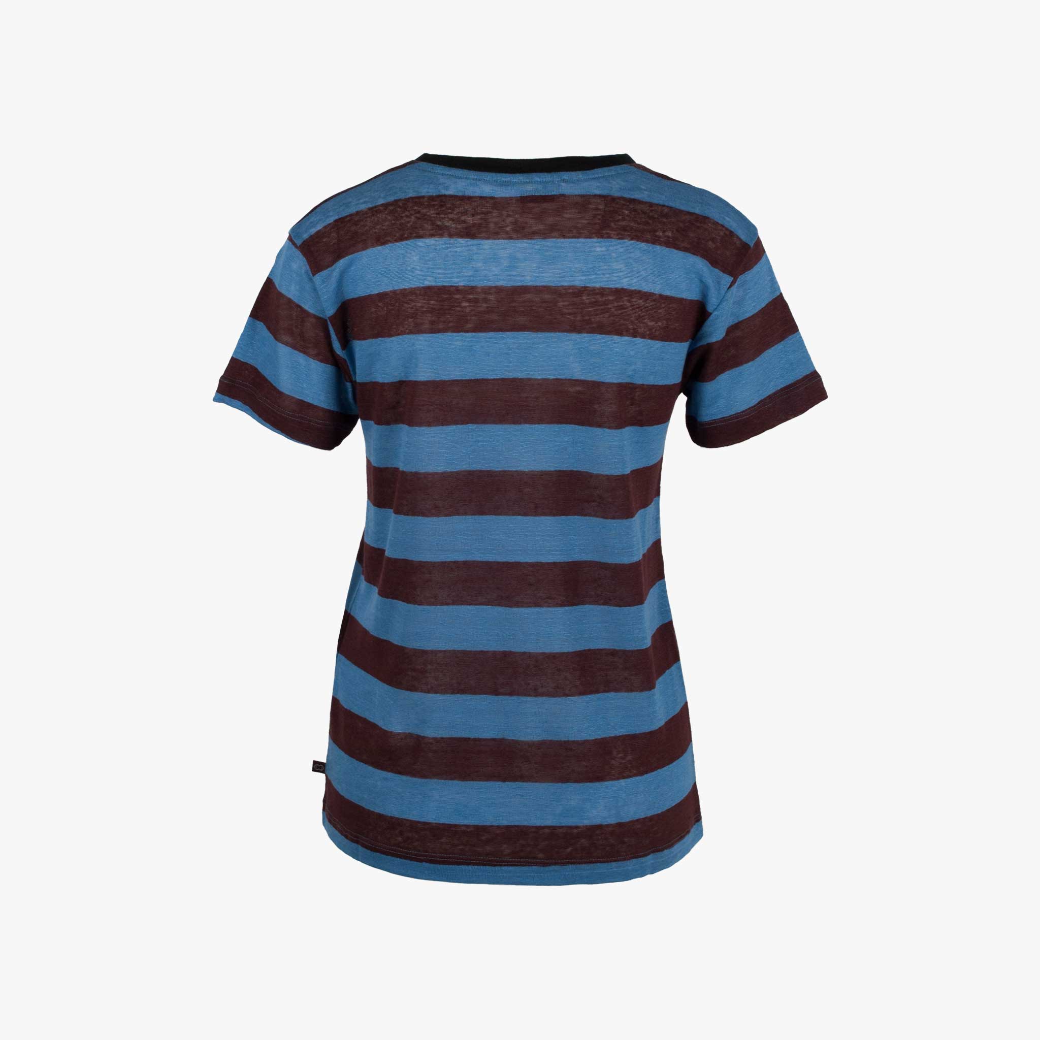Leinenshirt Stripes | blau