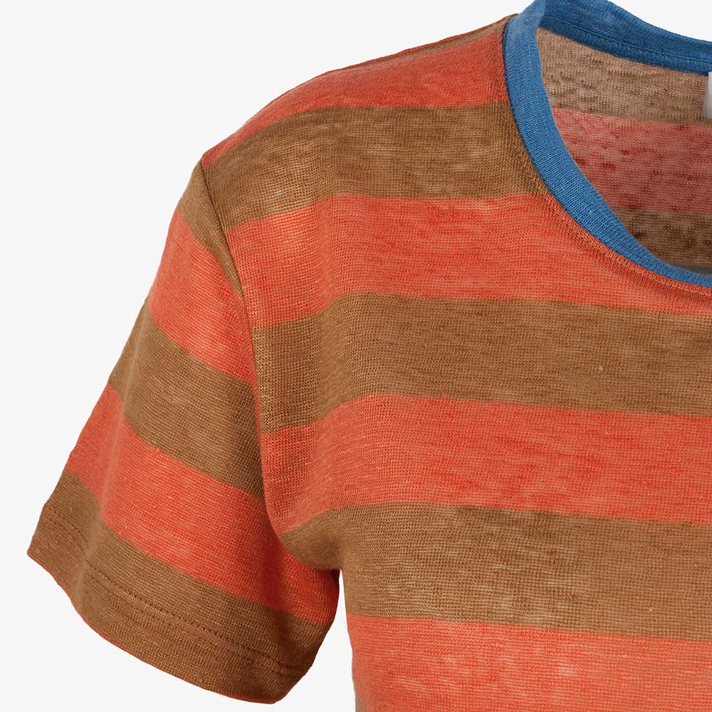 Leinenshirt Stripes | orange