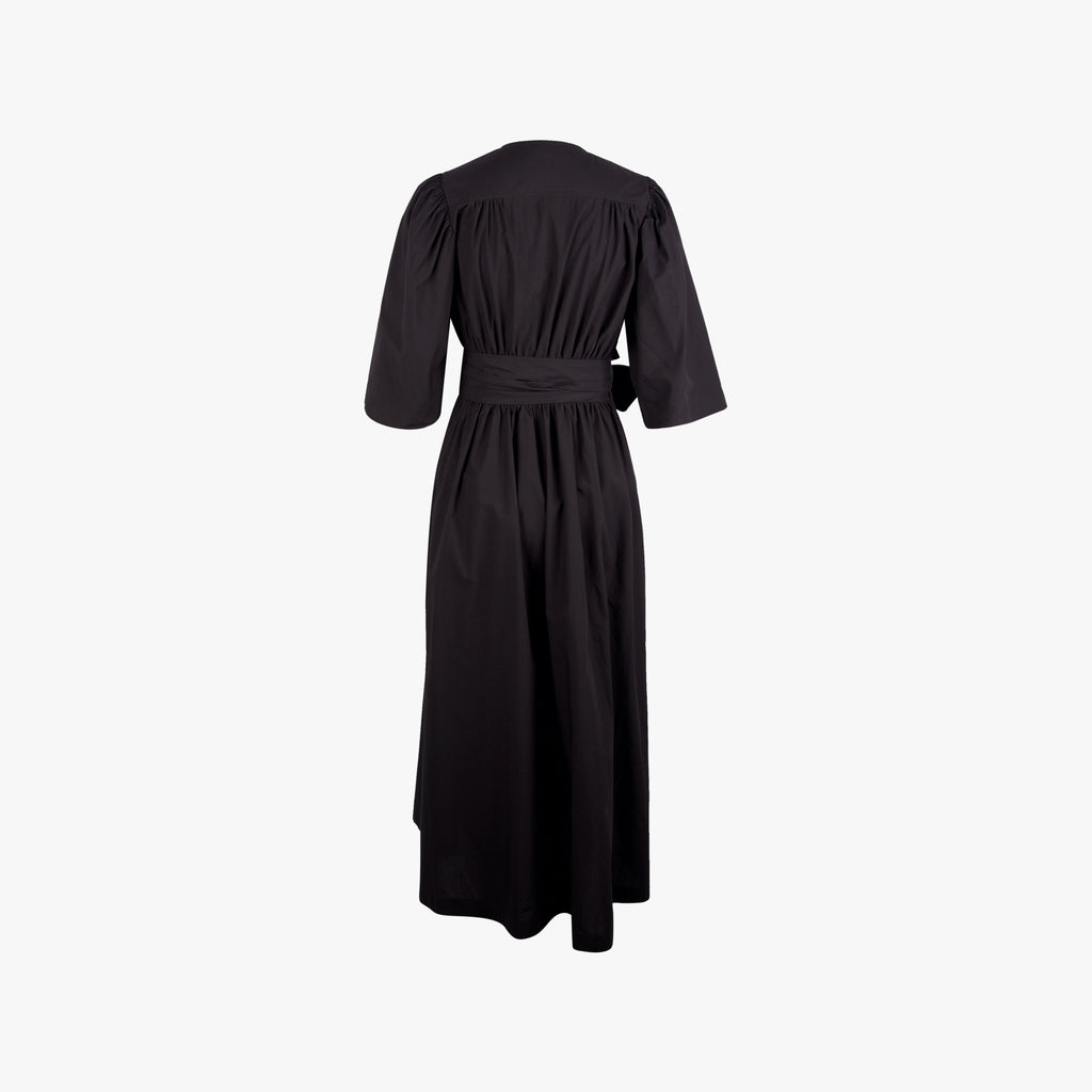 Ottod Ame Wickelkleid Maxi | schwarz