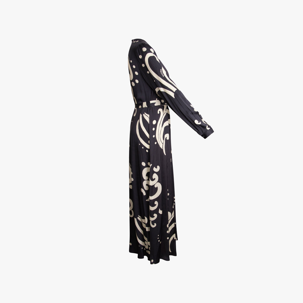 Maxikleid Print | dunkelblau