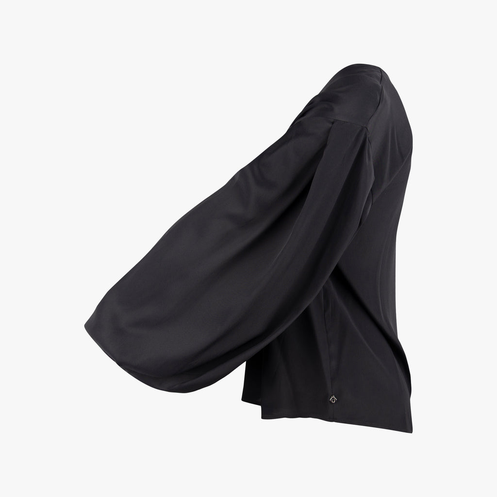 Bluse V-Neck | schwarz