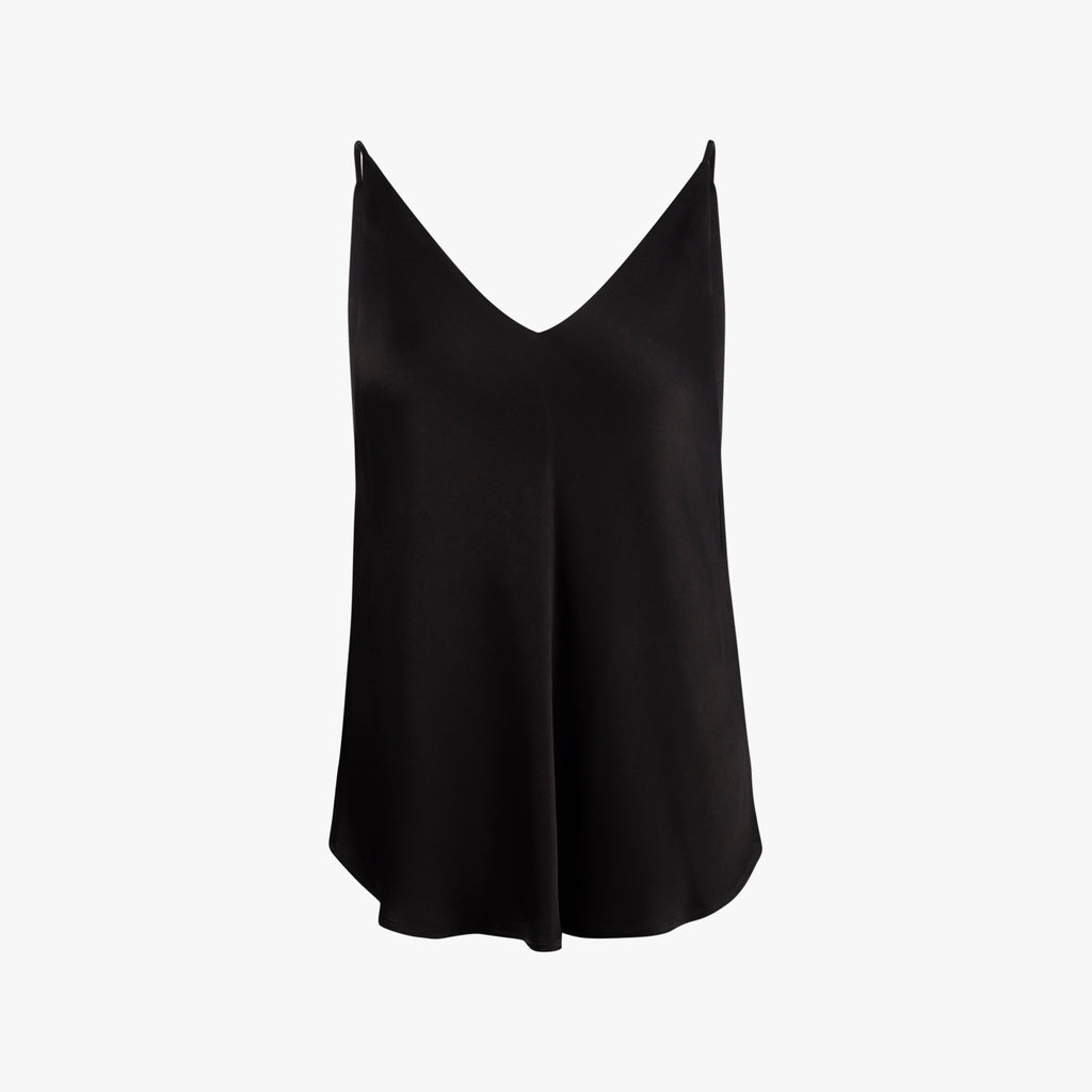 Top Viskose uni | schwarz