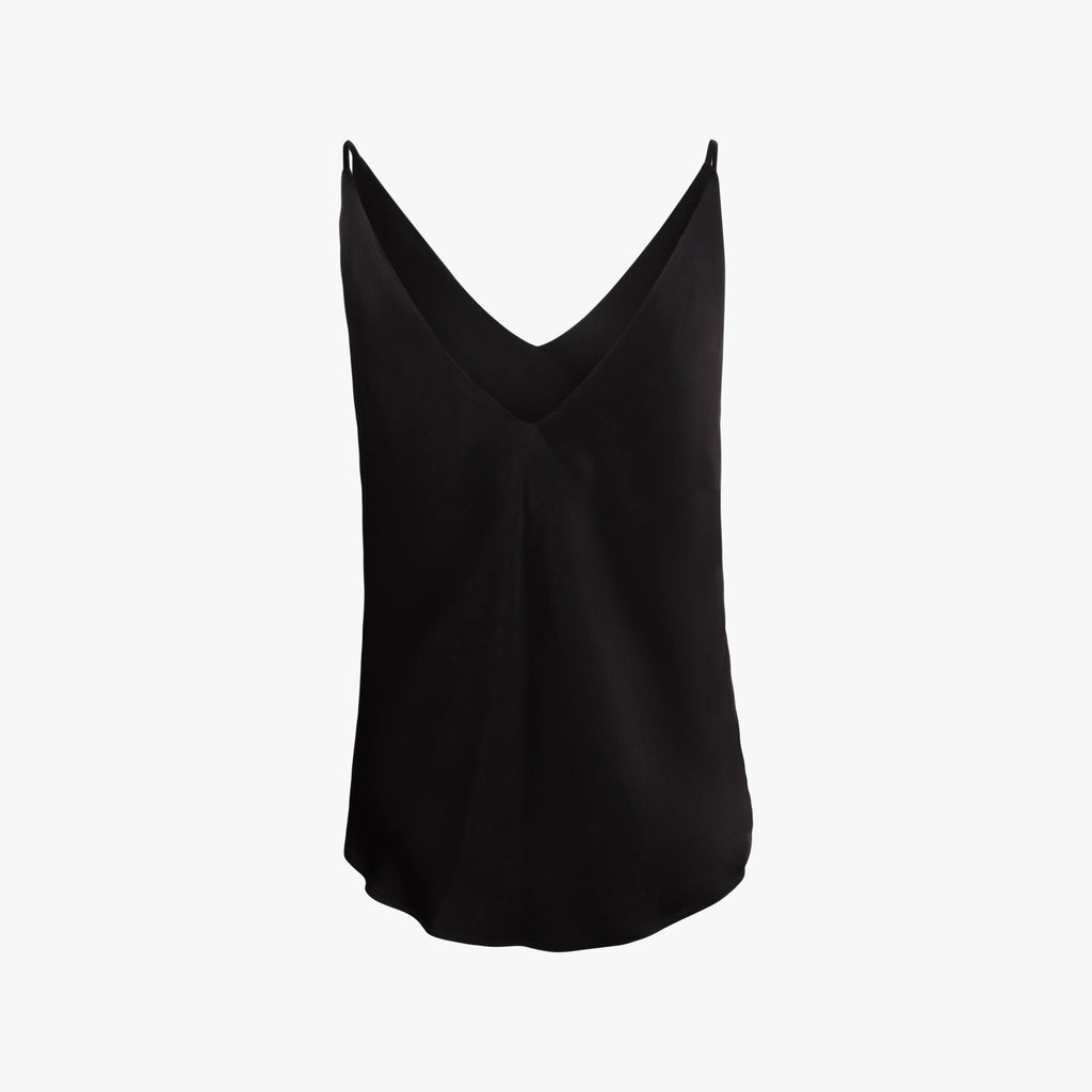 Top Viskose uni | schwarz
