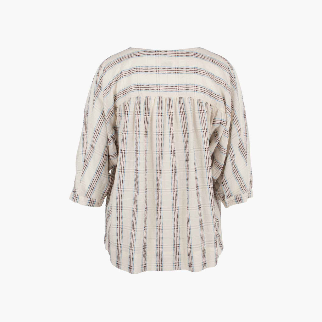 Otto´Dame, Bluse Broderieoptik, Rückenansicht | blau