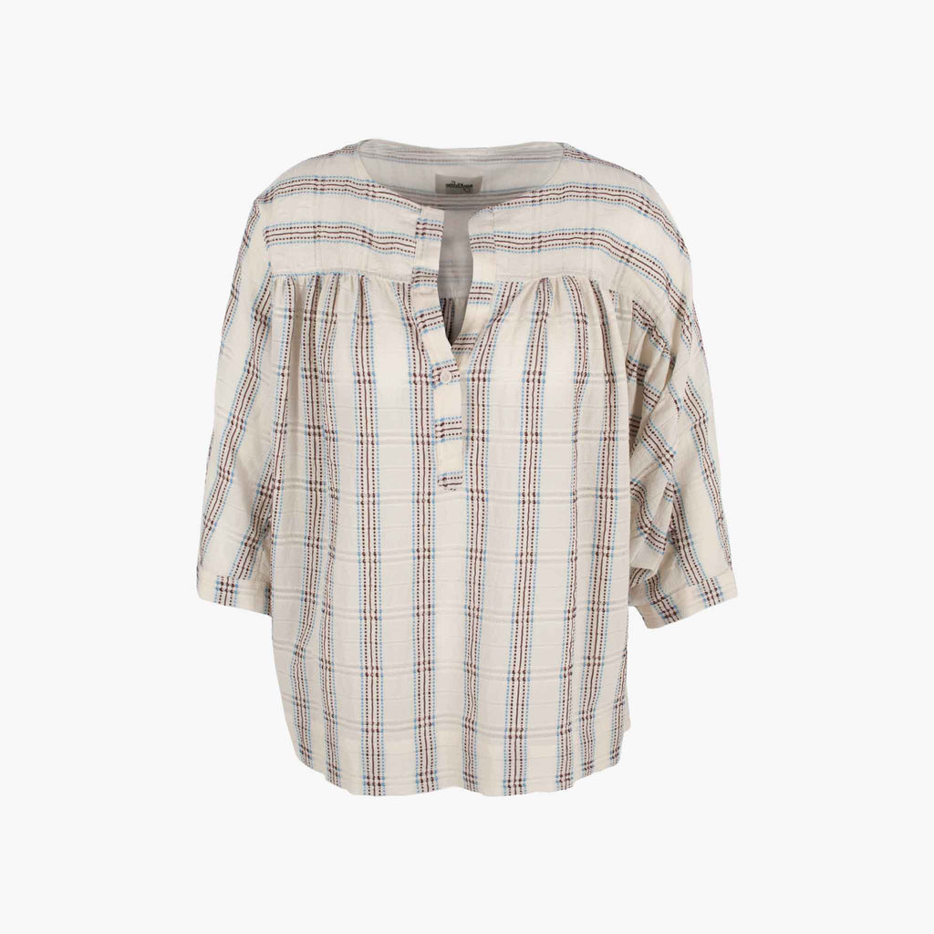Otto´Dame, Bluse Broderieoptik, Vorderansicht | blau