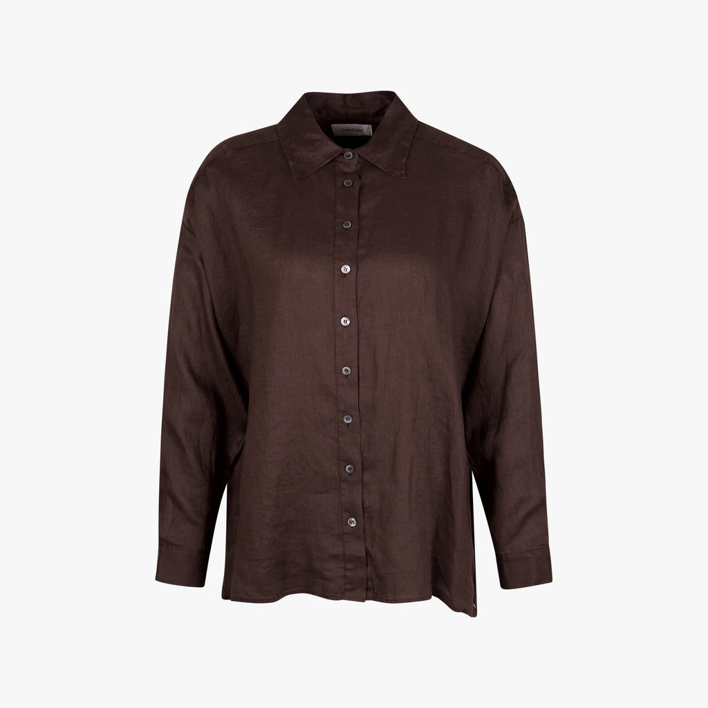 ottod'ame  Bluse Leinen | braun
