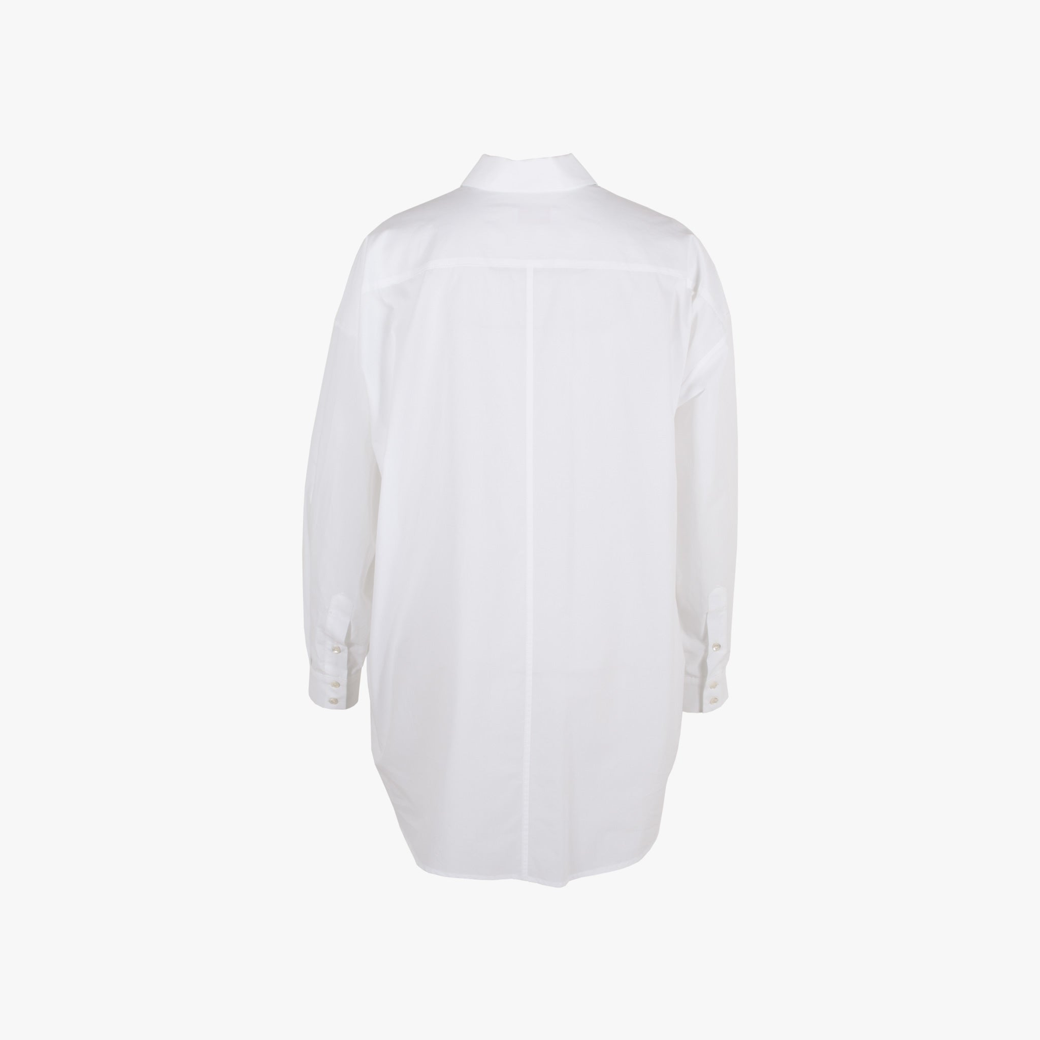 Hemdbluse uni, Rückenansicht | weiß