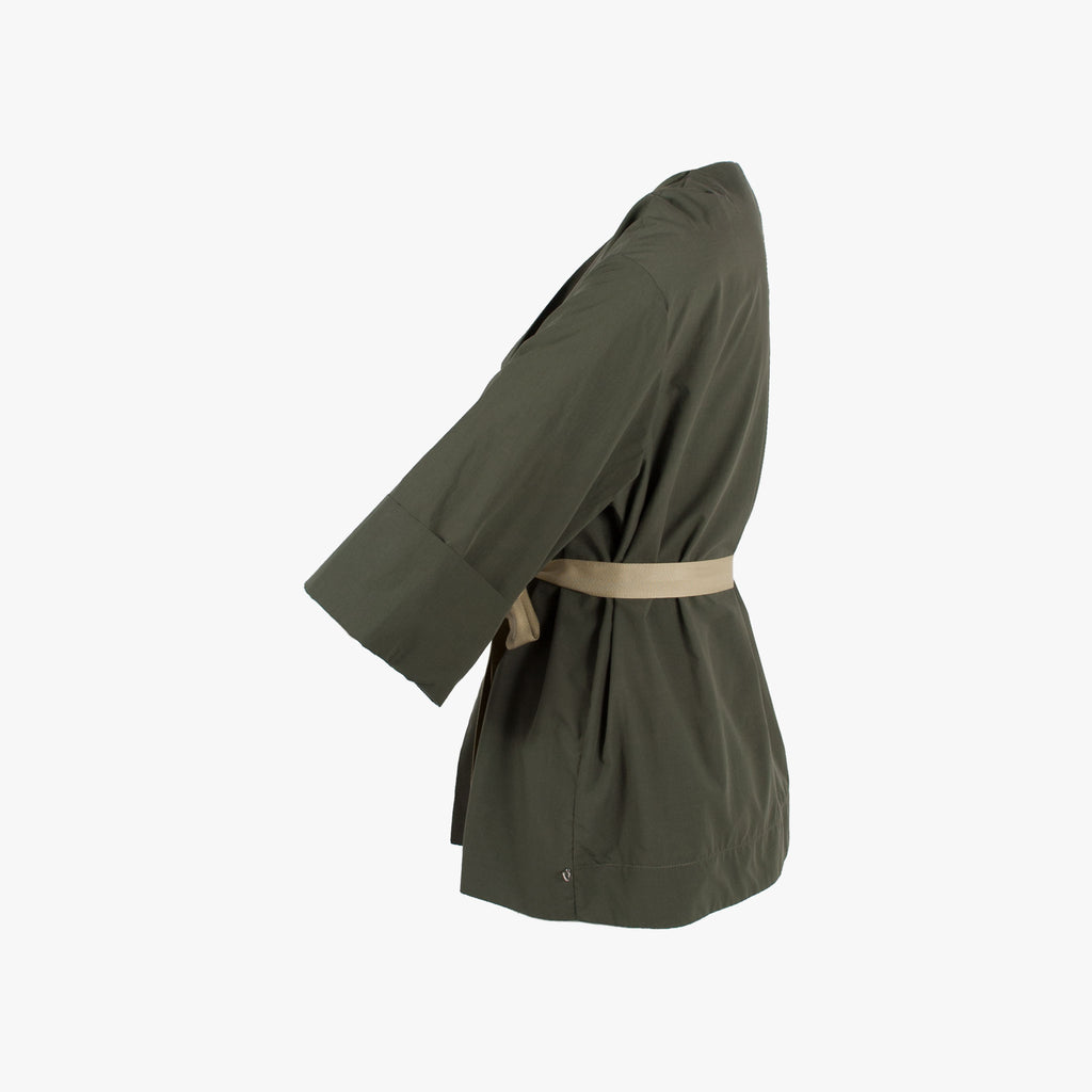 Kimonojacke Uni, Seitenansicht | oliv