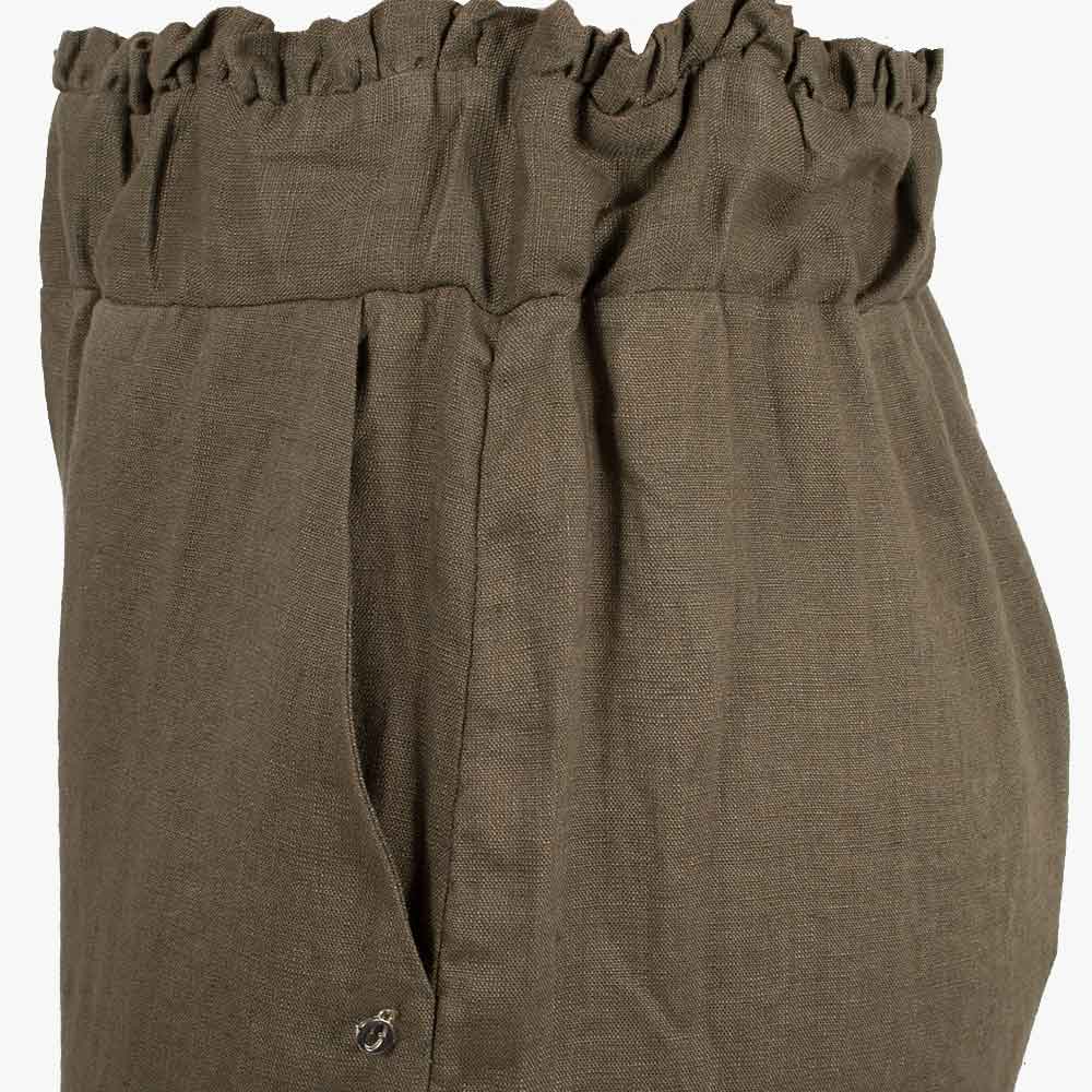 OttoD'Ame Leinenhose Uni | oliv