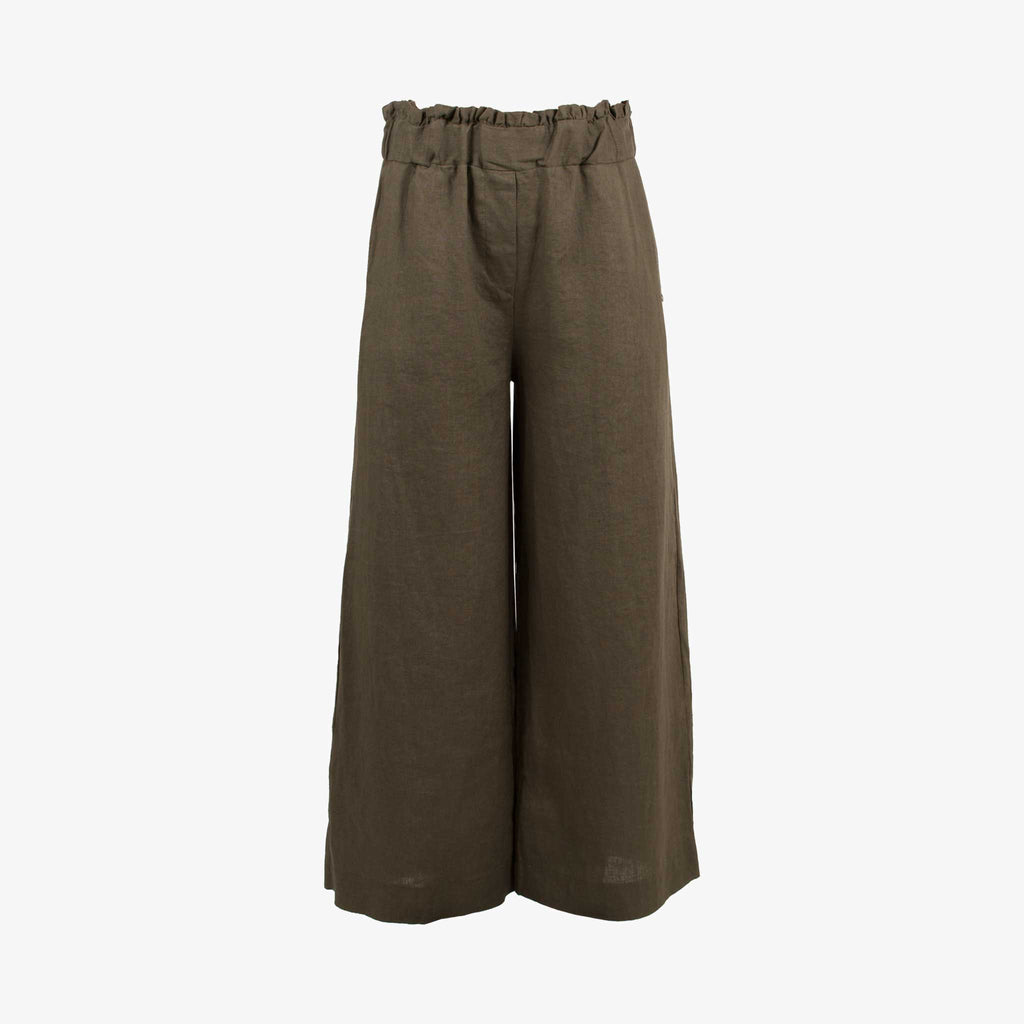 OttoD'Ame Leinenhose Uni | oliv