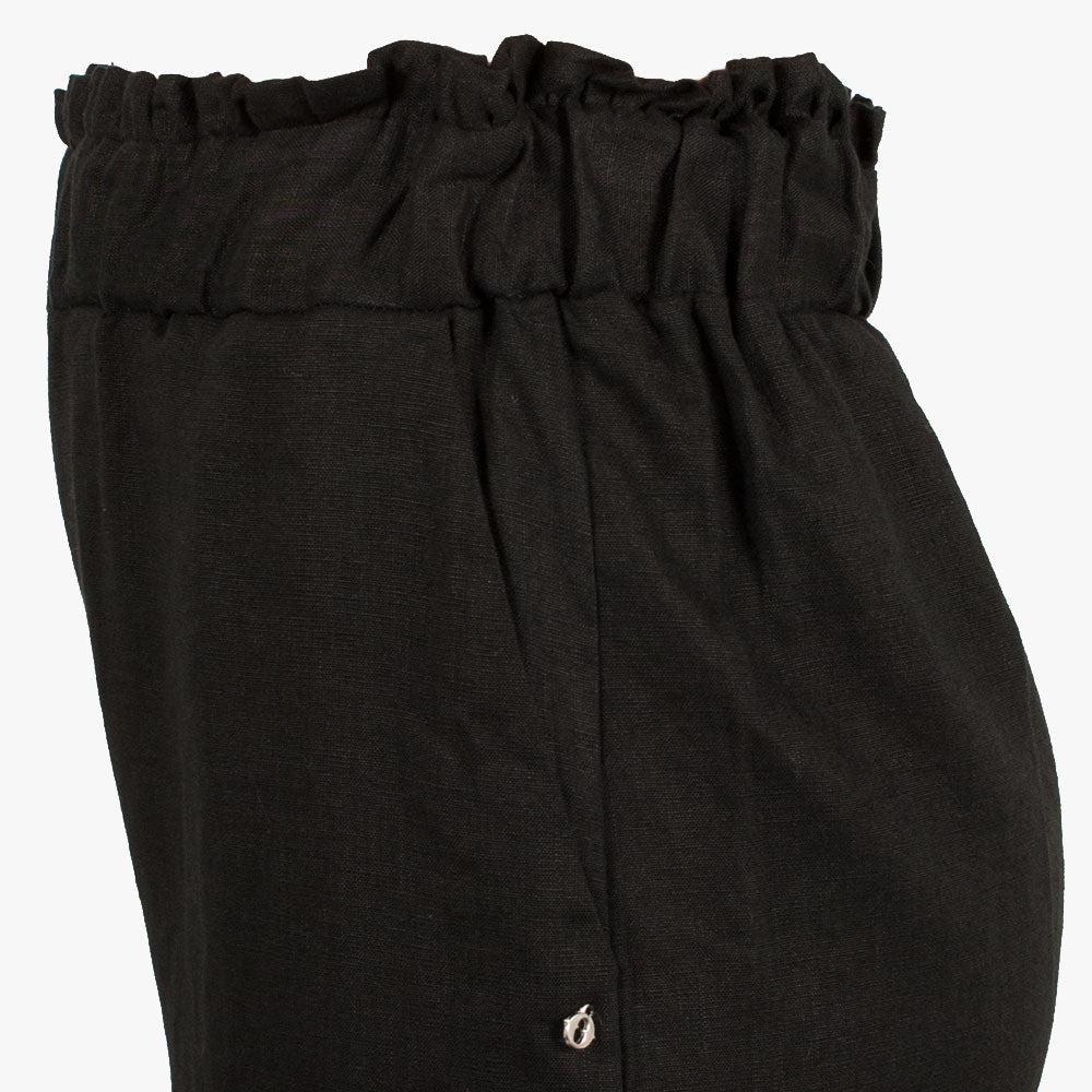 OttoD'Ame Leinenhose Uni | schwarz