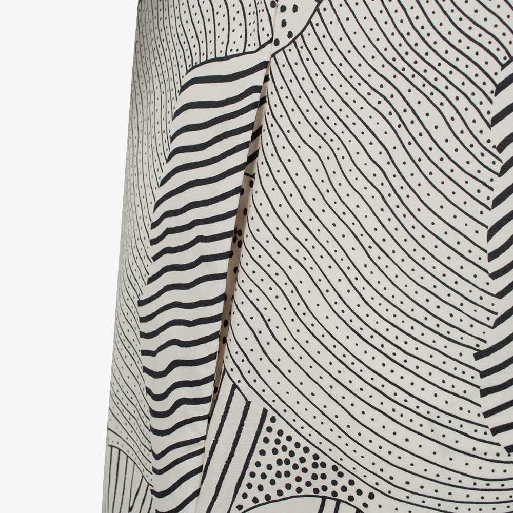 Maxikleid Print, Detail Tasche | creme
