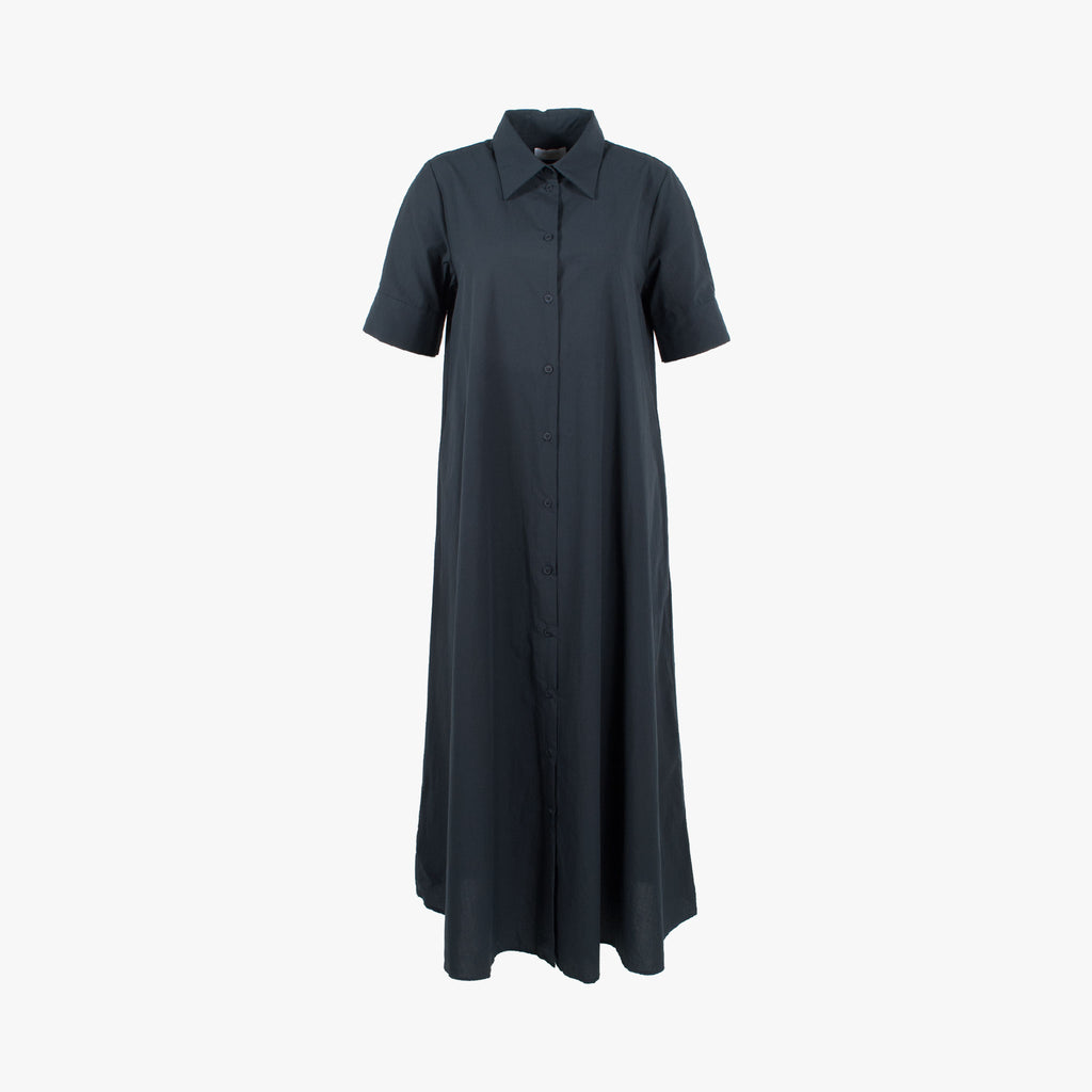 Otto´Dame, Maxikleid Uni Cotton, Vorderansicht | blau