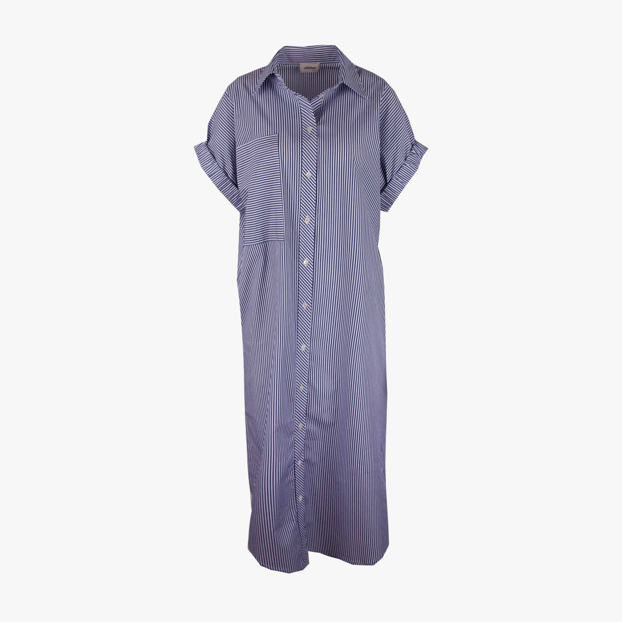 ottod'Ame Streifenkleid | blau-weiß