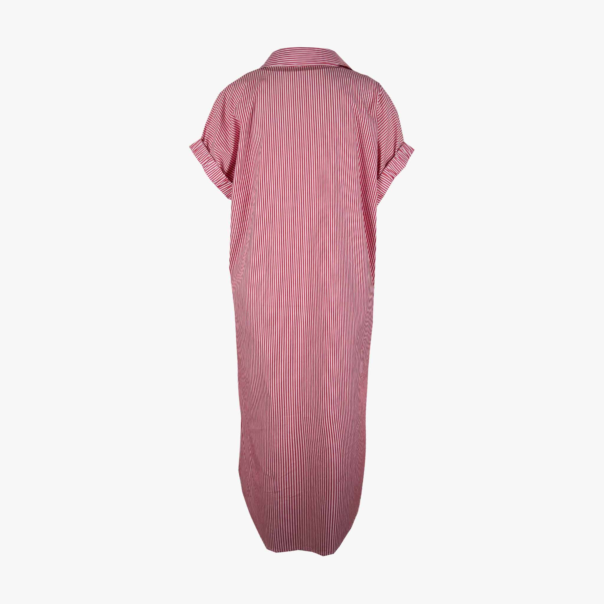 ottod'Ame Streifenkleid | rot-weiß