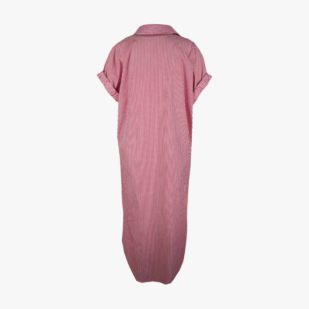 ottod'Ame Streifenkleid | rot-weiß