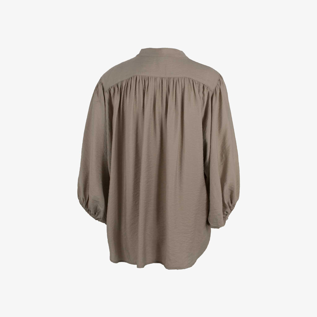 Bluse Ballonarm | greige
