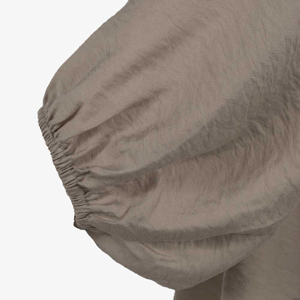 Bluse Ballonarm | greige
