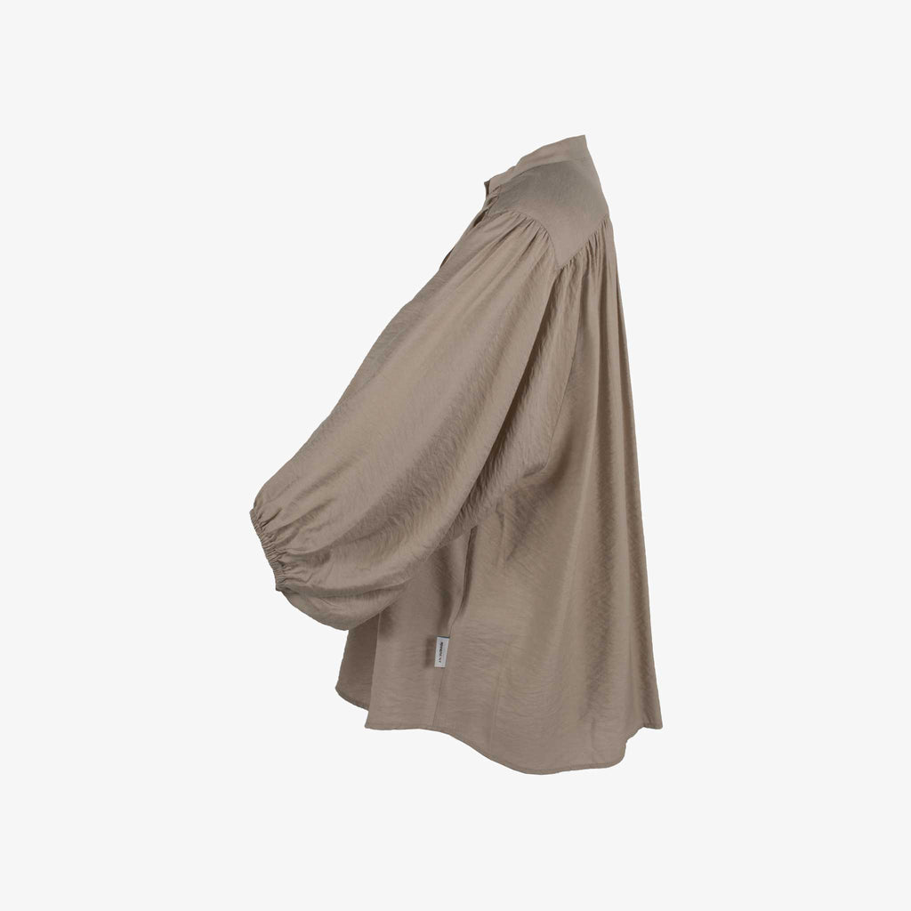Bluse Ballonarm | greige