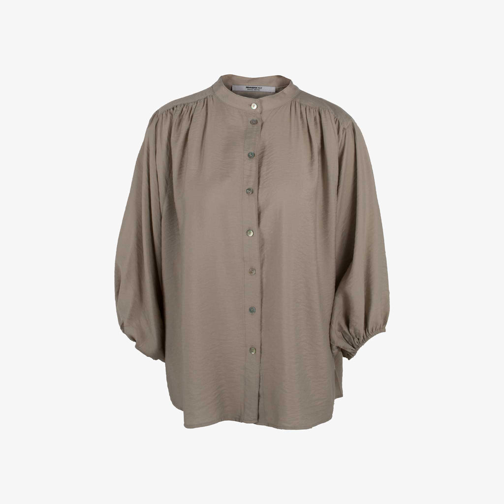 Bluse Ballonarm | greige