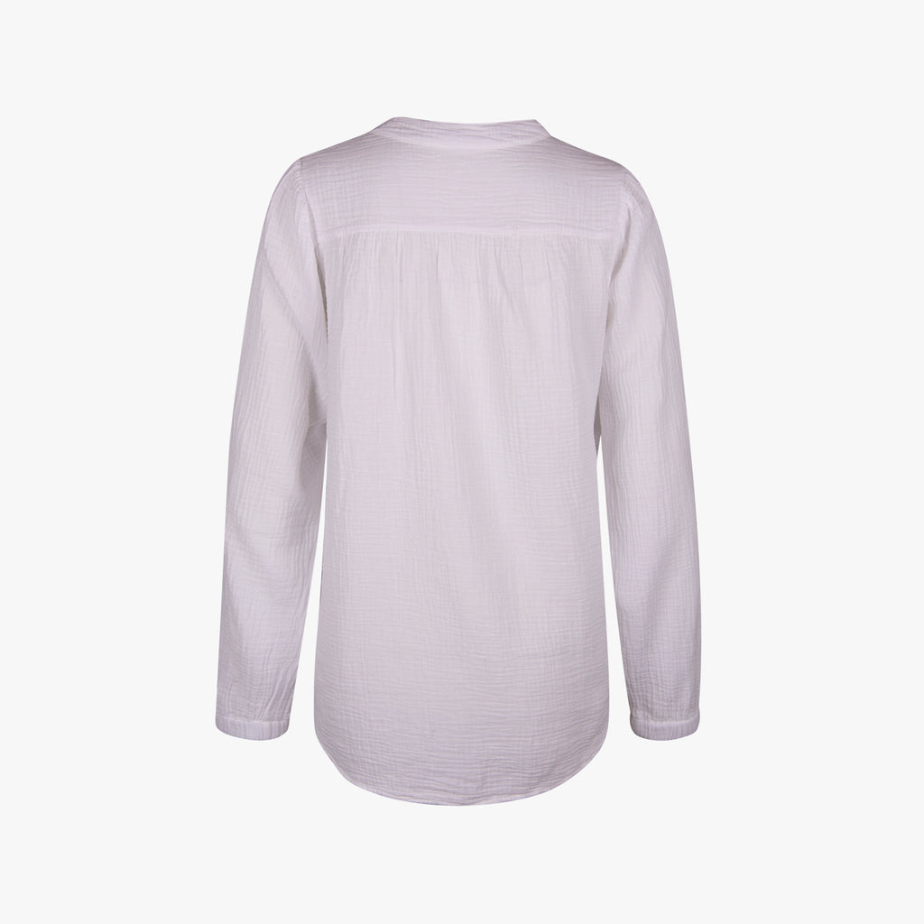 Penn&Ink Bluse Musselin | weiß
