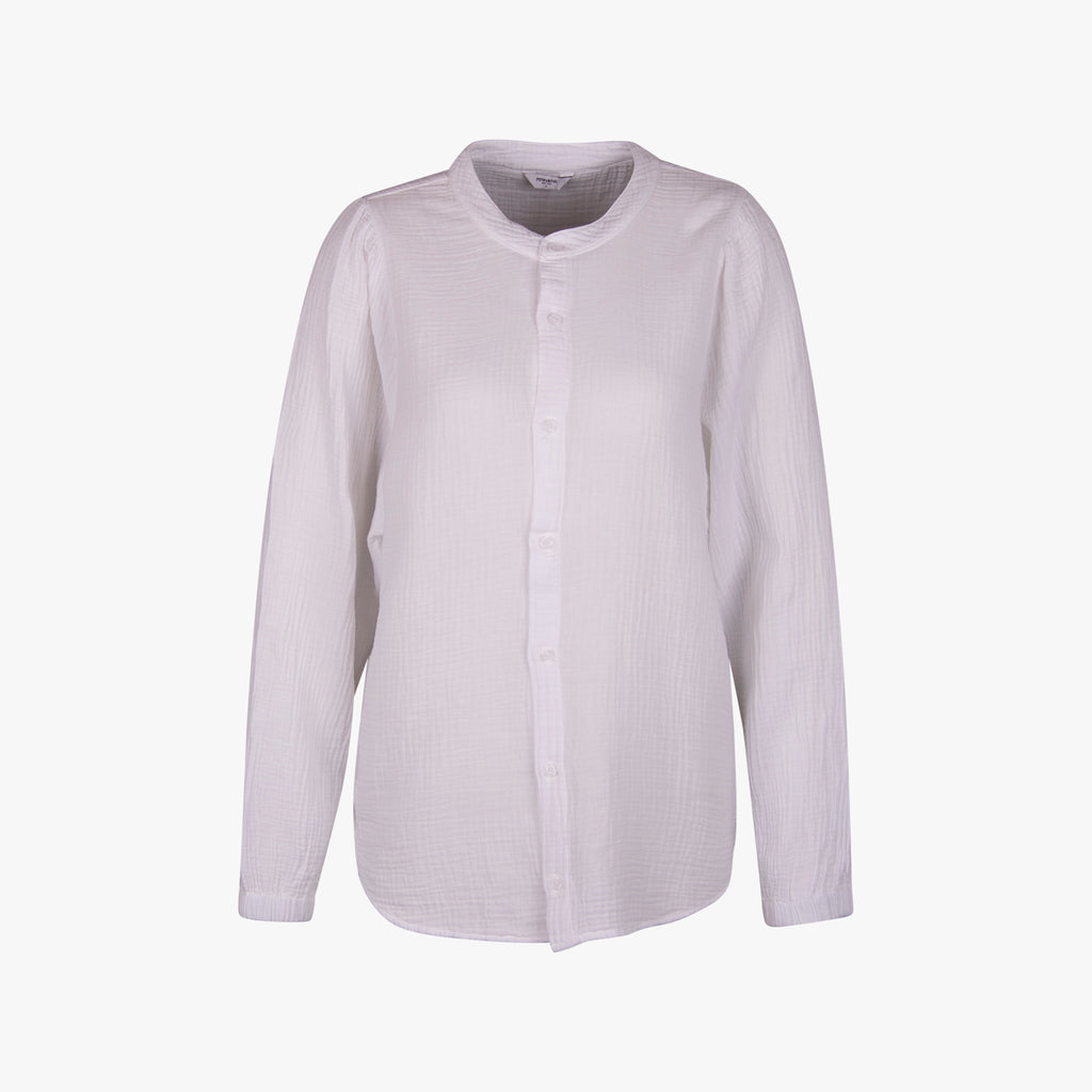 Penn&Ink Bluse Musselin | weiß