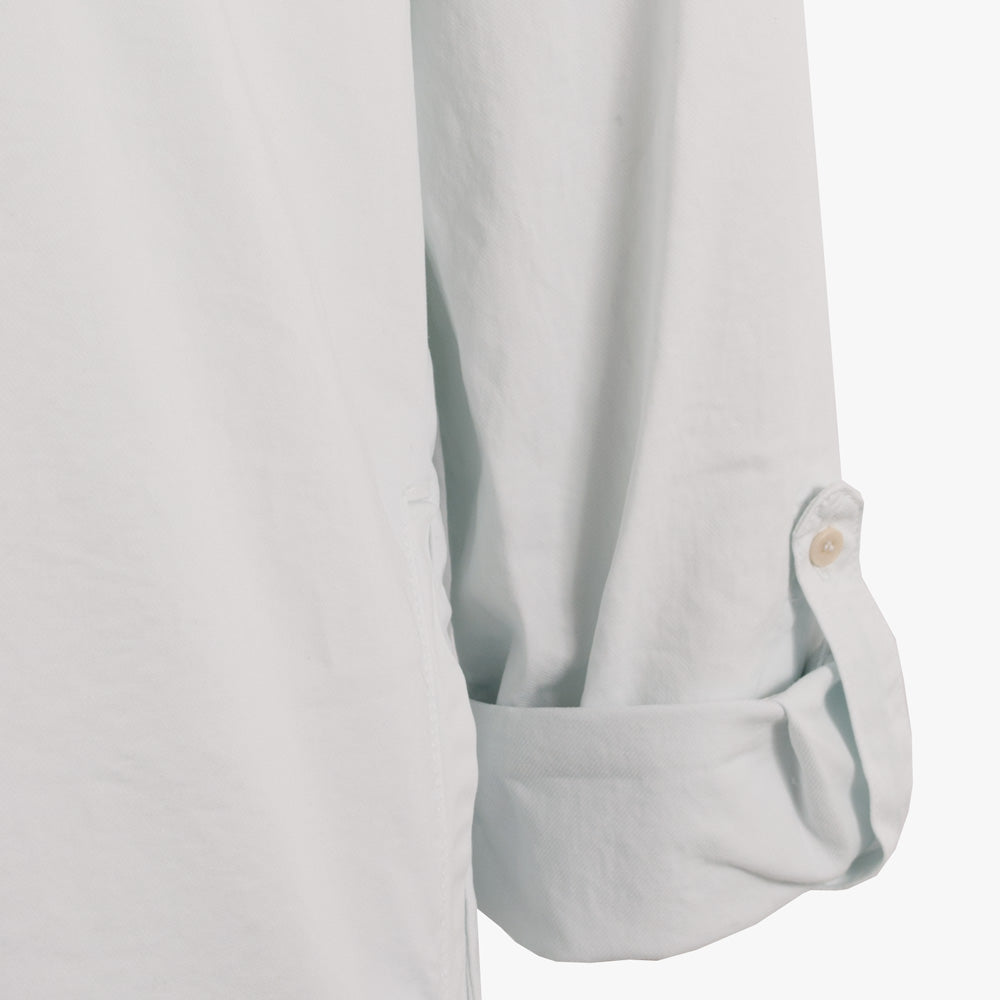 Penn & Ink Hemdblusenkleid uni | hellblau