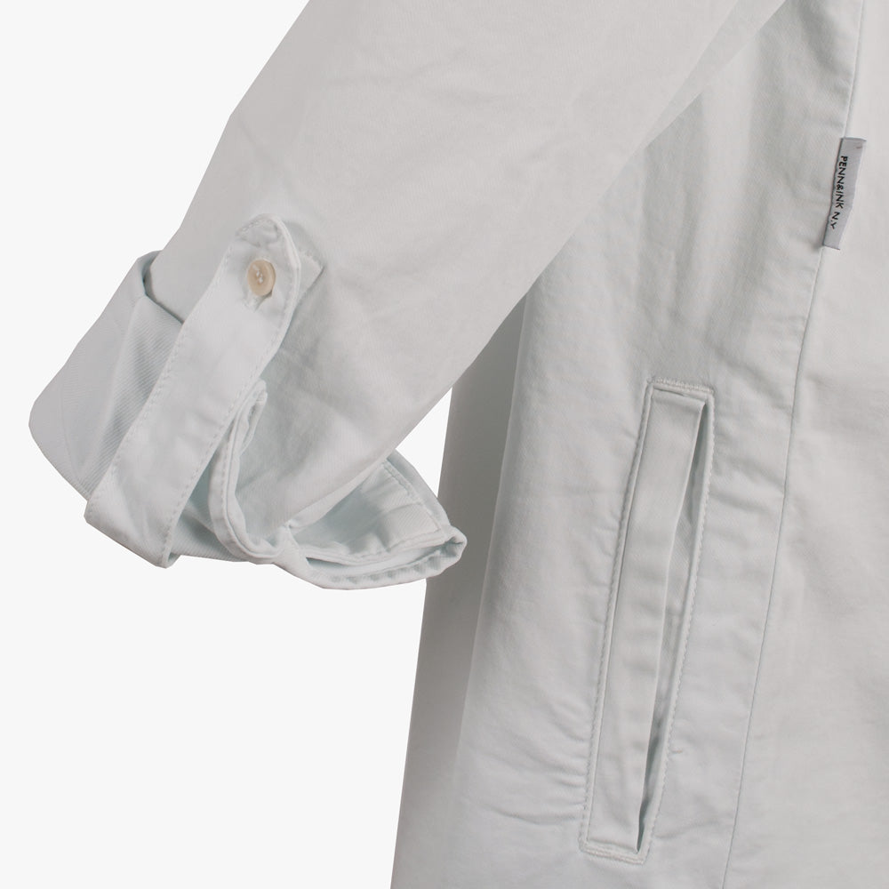 Penn & Ink Hemdblusenkleid uni | hellblau