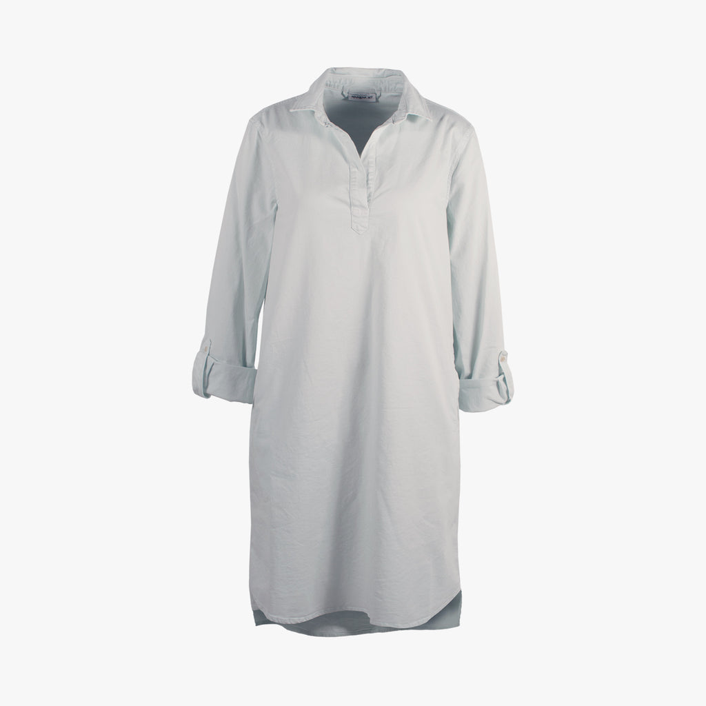 Penn & Ink Hemdblusenkleid uni | hellblau