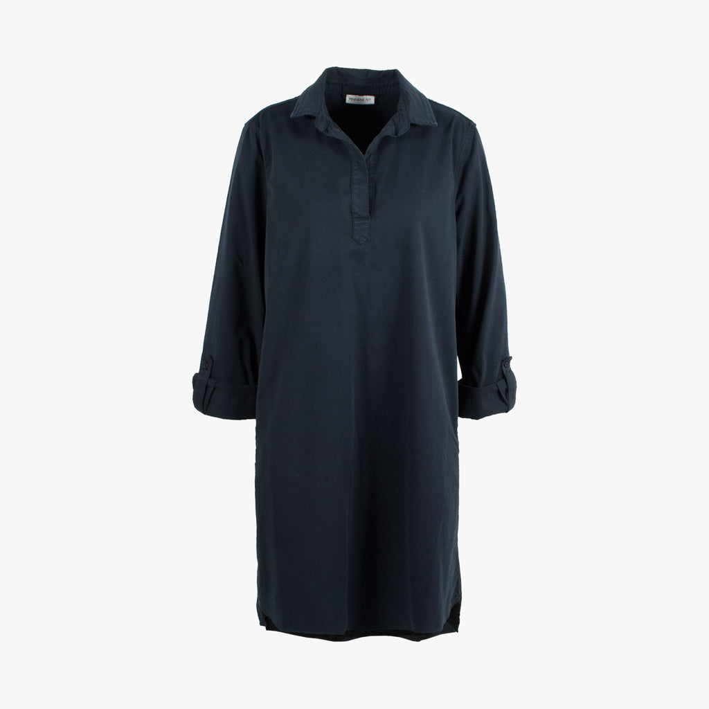 Penn & Ink Hemdblusenkleid uni | navy