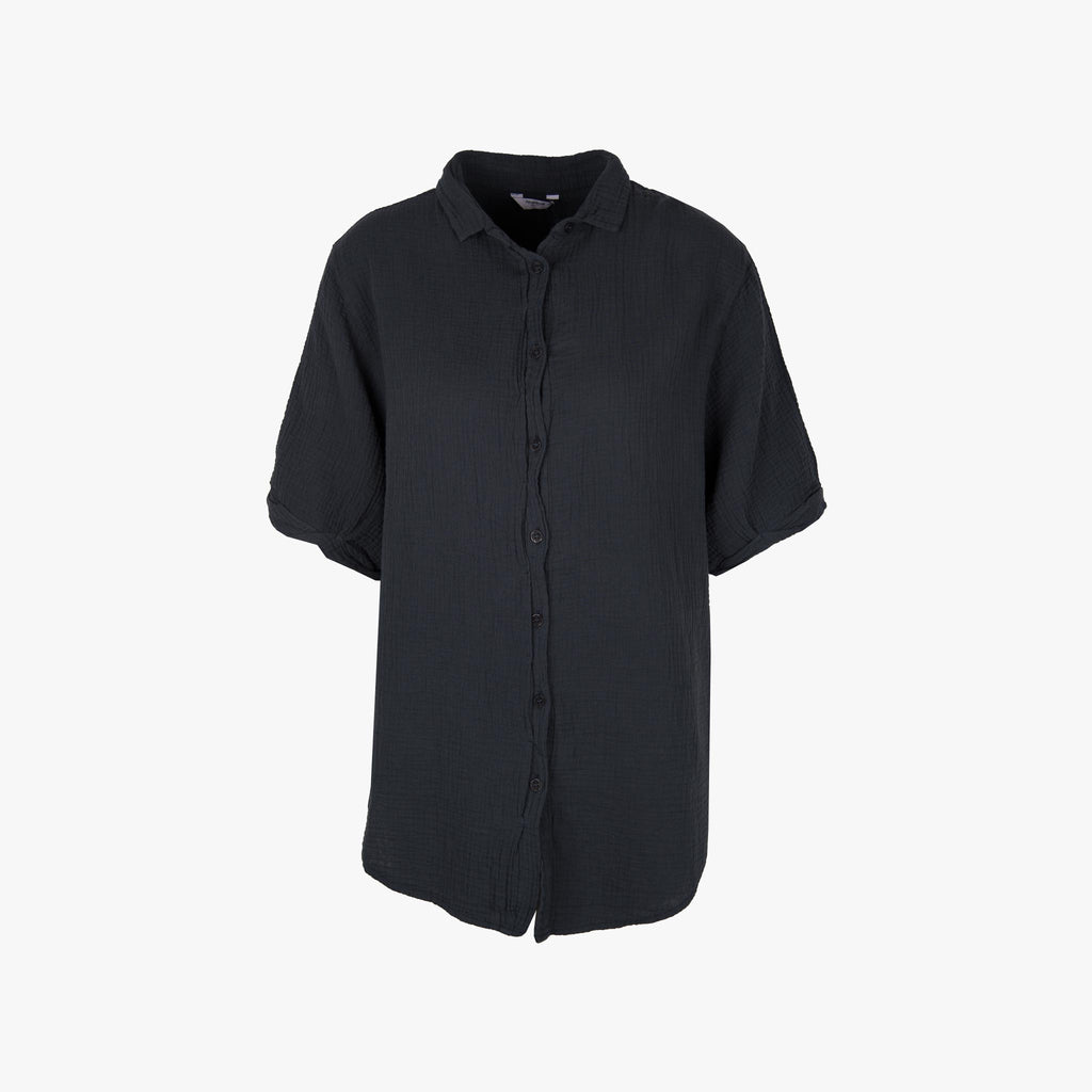 Penn & Ink Longbluse Musselin | nachtblau