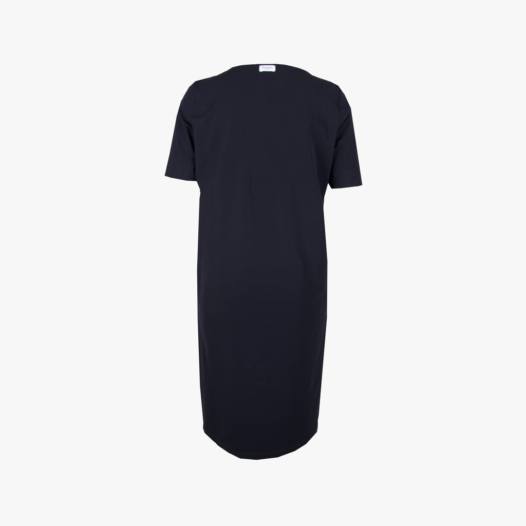 Penn & Ink Rundhals Jerseykleid | navy