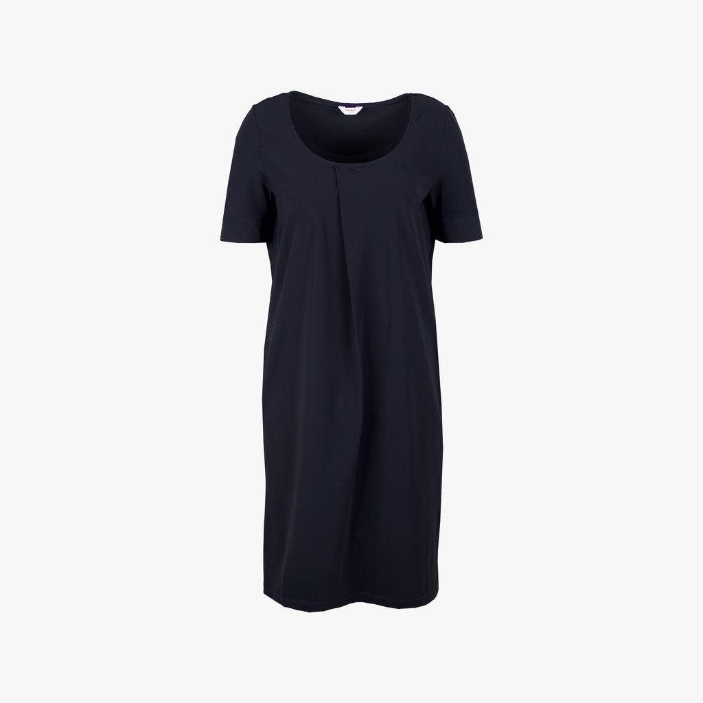 Penn & Ink Rundhals Jerseykleid | navy