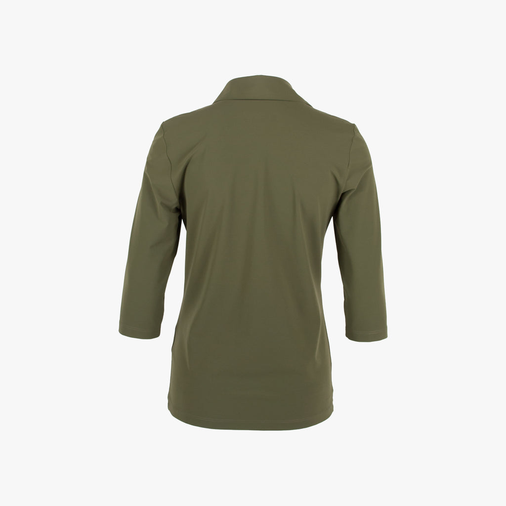 Schlupfbluse uni, Rückenansicht | khaki