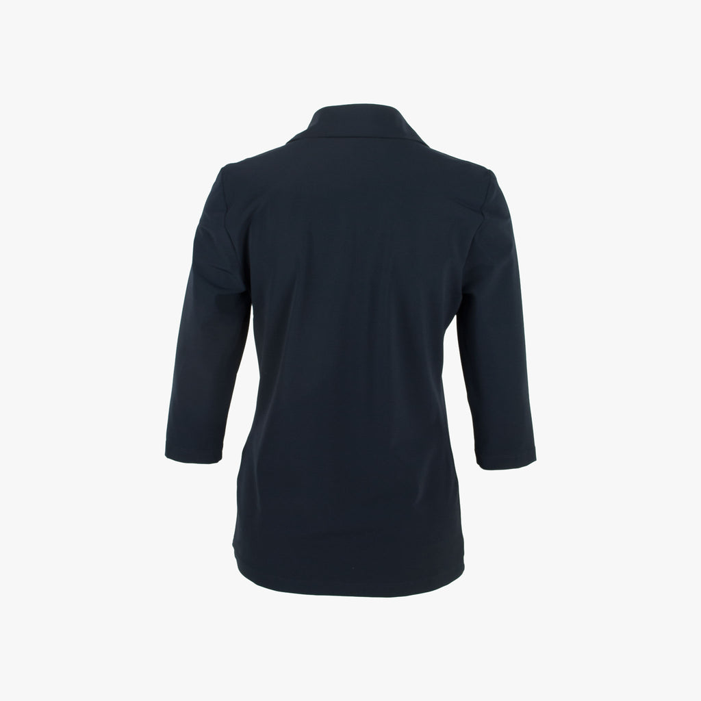 Schlupfbluse uni Rückenansicht | navy