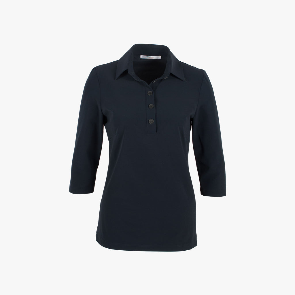 Schlupfbluse uni, Vorderansicht | navy