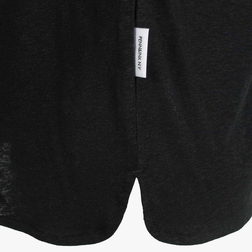 1/4 V-Boxyshirt | schwarz